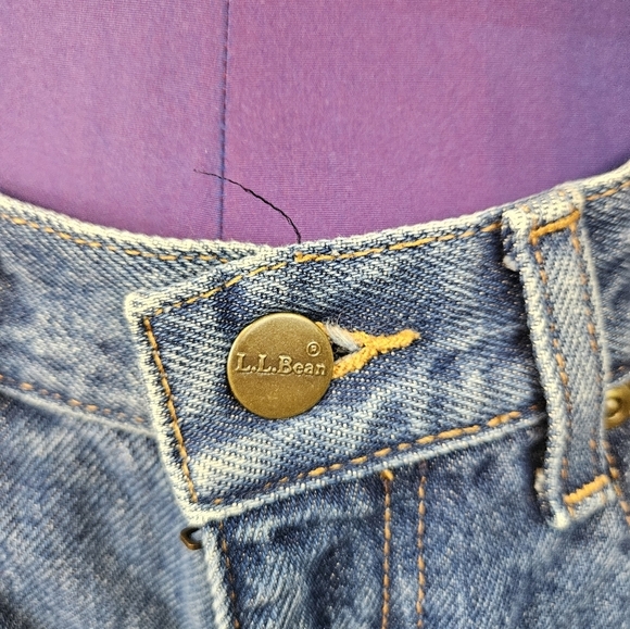L.L. Bean Medium Wash Fleece Lined Denim Jeans Relaxed Fit Size 6 Women's B20 - Picture 5 of 13
